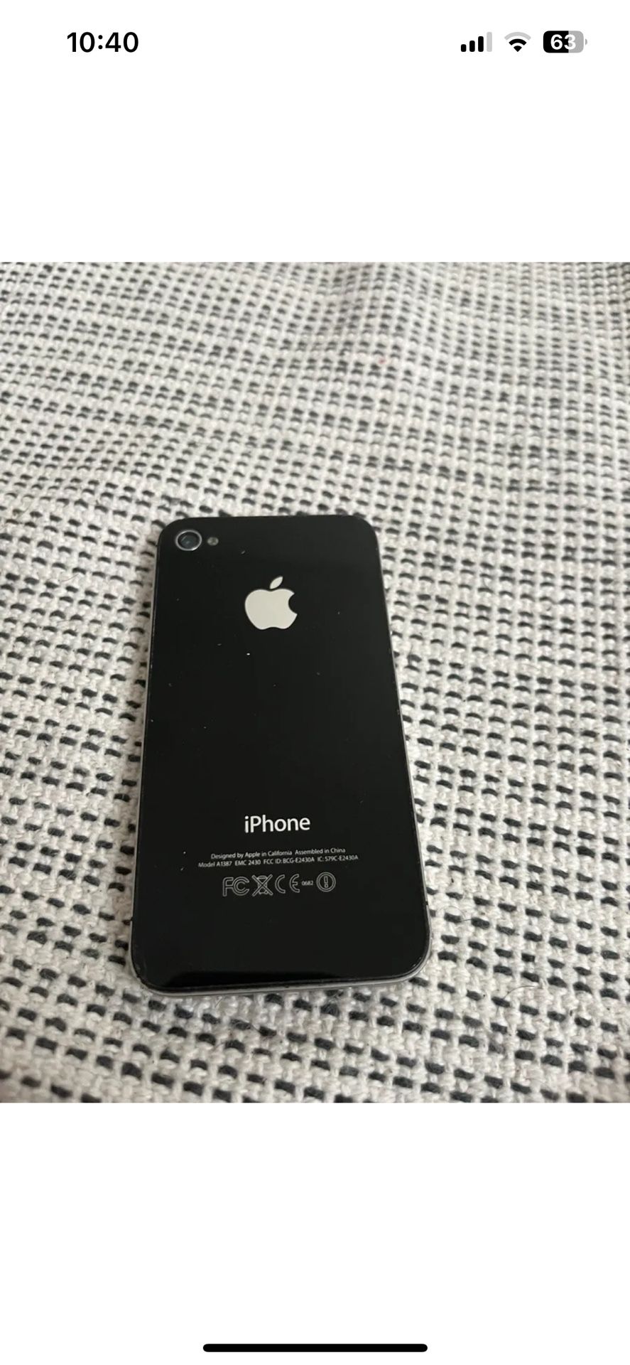 Apple iPhone 4s - 8GB - Black (Unlocked) A1387 (CDMA + GSM)