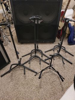 Black Guitar Stands lot of 6