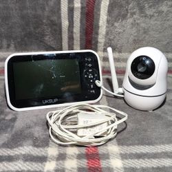 Buaslk SM663 Baby Monitor White Black 2.4GHz Wireless 5" Display Night Vision