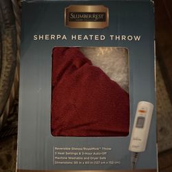 New In Box 50 X 60 Heated Throw/Blanket