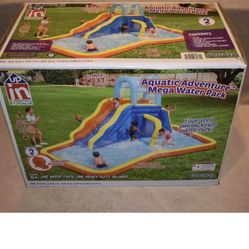 New In Box /Fresno Pick Up 💦🔥🔥 The Aquatic Adventure™ Mega Water Park is the ideal backyard play experience. This inflatable water park features a 