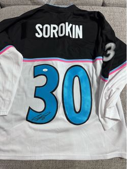 Ilya Sorokin autographed signed Autograph Custom Eastern Jersey-JSA Sticker Only