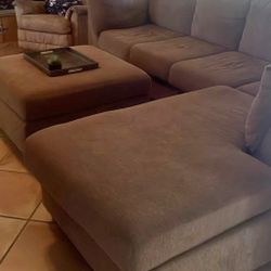 Beautiful L Shape Sectional With Ottoman 