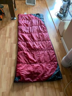 Red and black Sleeping bag