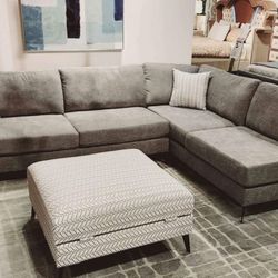 sectional sofa grey fabric new style