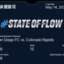 Sdfc Game  60$ For Two Tickets