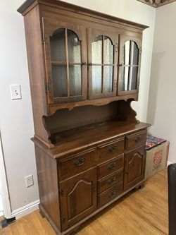 Vintage Solid Wood Hutch