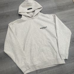 Essentials “Light Oatmeal” Size Large Hoodie