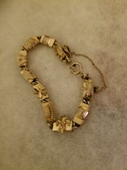 Vintage gold slide bracelet