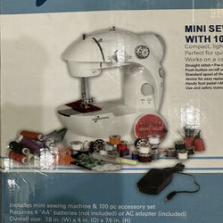 MINI SEWING MACHINE WITH 100 ACCESSORIES