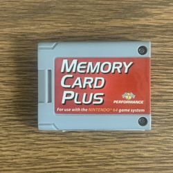 Performance Memory Card Plus for Nintendo 64 N64 Controller Pak Tested Working