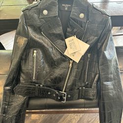 BALMAIN Leather Moto Jacket *Authentic*