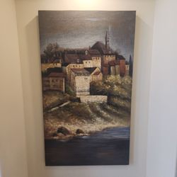 Large Painted Canvas Wall Art