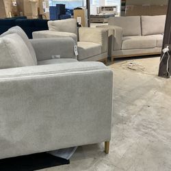 New 3 Pc Sofa Loveseat and Chair Fabric Upholstered 