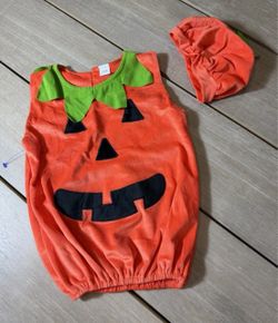 Pumpkin Baby Unisex Costume Pumpkin Romper Halloween DressUp Set Toddler Cosplay