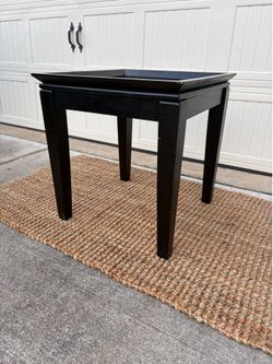 Black Wood Side End Table