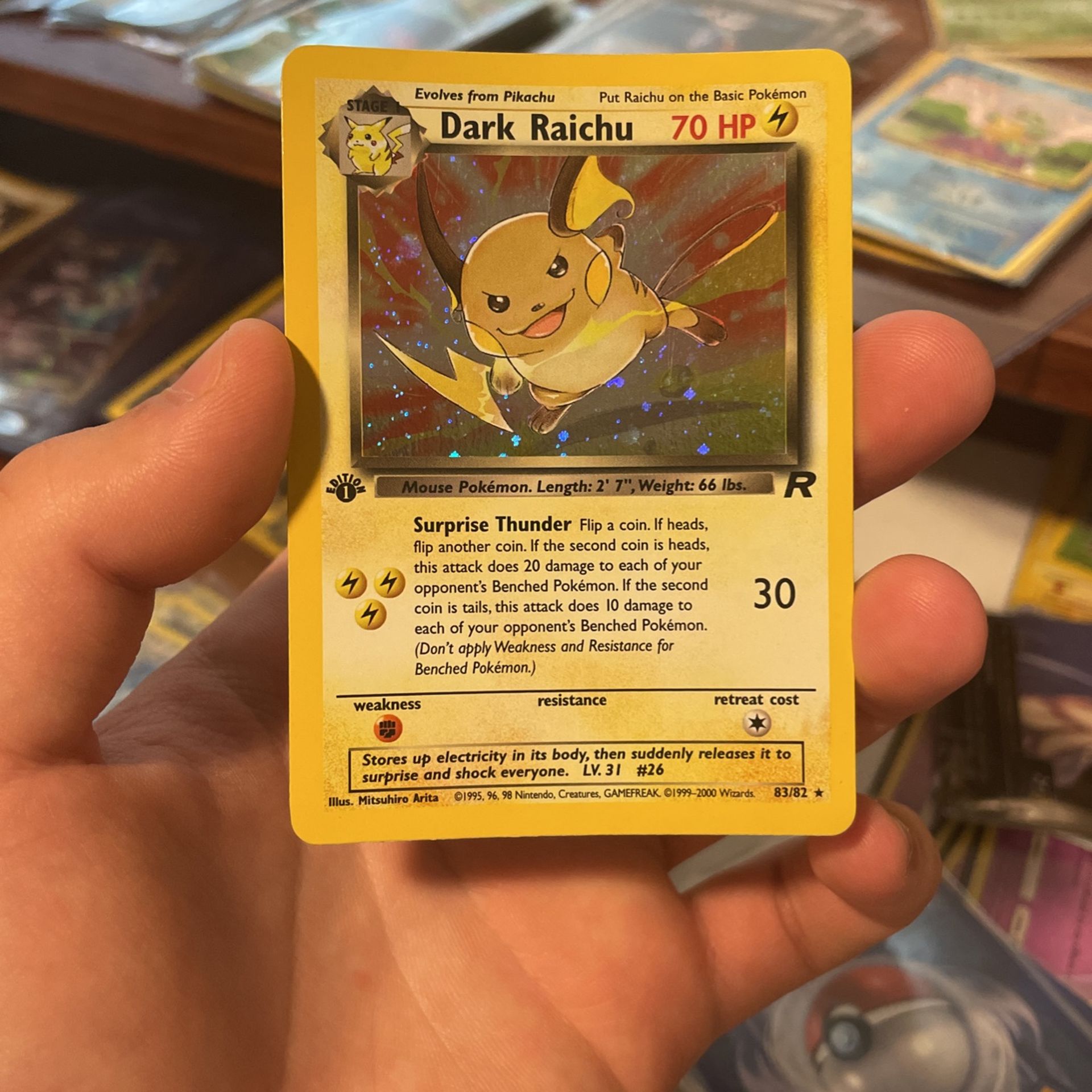 1st Edition Raichu Holo Vintage Pokemon Card