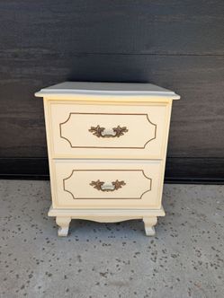 Vintage French Provincial 2-Drawer Nightstand
