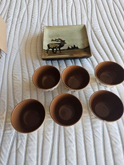 Ceramic cups and plates