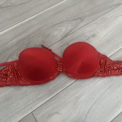 Victoria’s Secret red sequins bra 