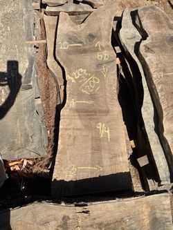 Walnut slabs.