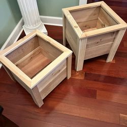 Planters Made Of Cedar Hand Crafted Daily. 