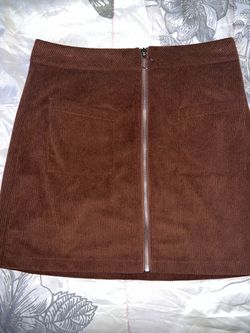 Brown corduroy skirt