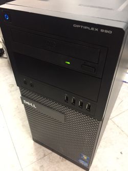 Dell Optiplex 990 Desktop computer Core i7 2nd gen, 2TB hard drive, 8gb ram . Win 10 pro