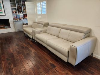 LENNOX Genuine Leather MATCH power Sofa And LOVE