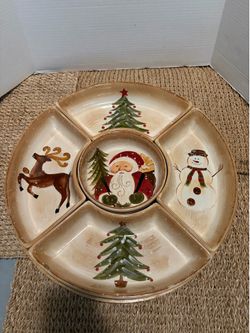 Tabletop unlimited Winter Wonderland 5 pc Lazy Susan Serving Tray