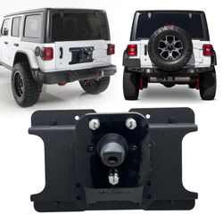 Adjustable Spare Tire Lift Compatible with 2018-2025 Jeep Wrangler JL JLU Unlimited Heavy Duty Spare Tire Carrier up to 43 inches Spare Wheel Holder R