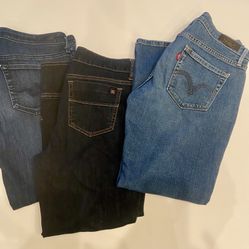3 Pair Cropped Jeans Sz. 6 All For $15