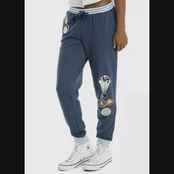 Disney Pixar UP Girls Patches Jogger Pants the adventure is out there SIZE MD