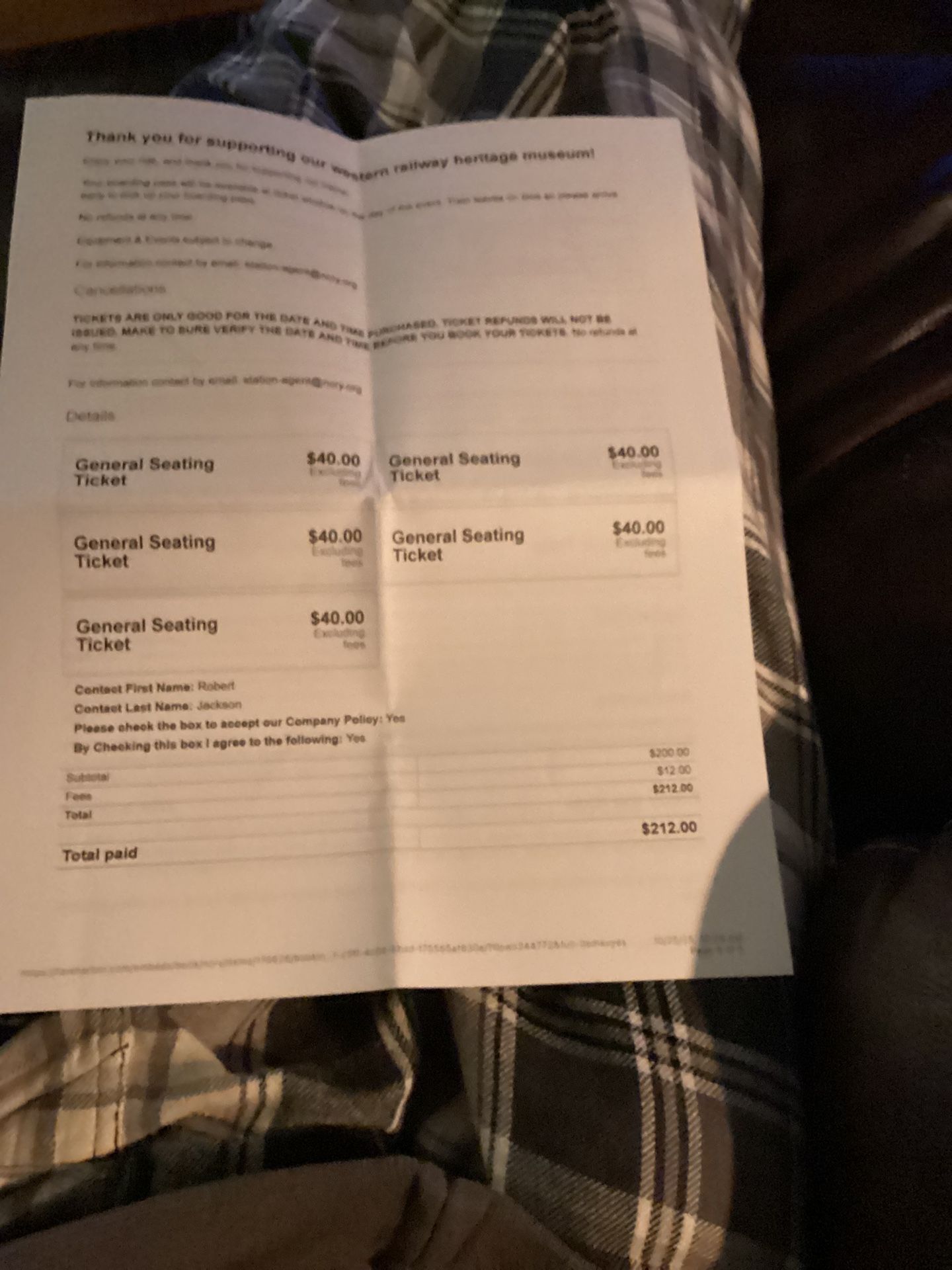 Train Of Lights 5 Tickets