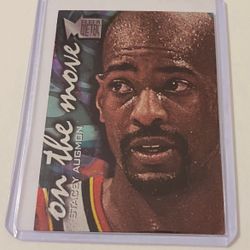 1996-97 Fleer Metal Stacey Augmon On The Move #110 Detroit Pistons