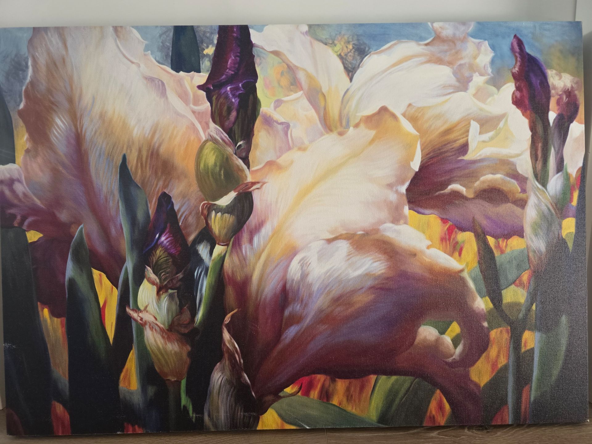 Iris Floral Canvas Wall Art