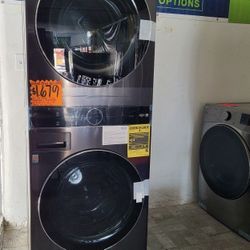 LG ThinQ WashTower Single Unit Front Load Washer 4.5 Cubic Feet  AND  Gas Dryer 7.4 Cubic Feet ATT