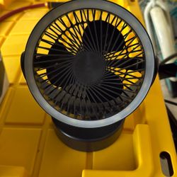 Portable Battery Fan & Light Set Of 2