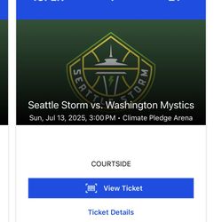 Seattle Storm Tickets 7/13/25