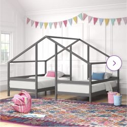 Double Twin Canopy Bed
