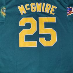 ATHLETICS Mark McGwire jerseys (S, M, L)