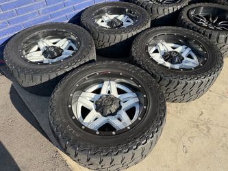 20” Fuel D800 White Black lip Wheels F150 Expedition Escalade Silverado Tahoe Yukon