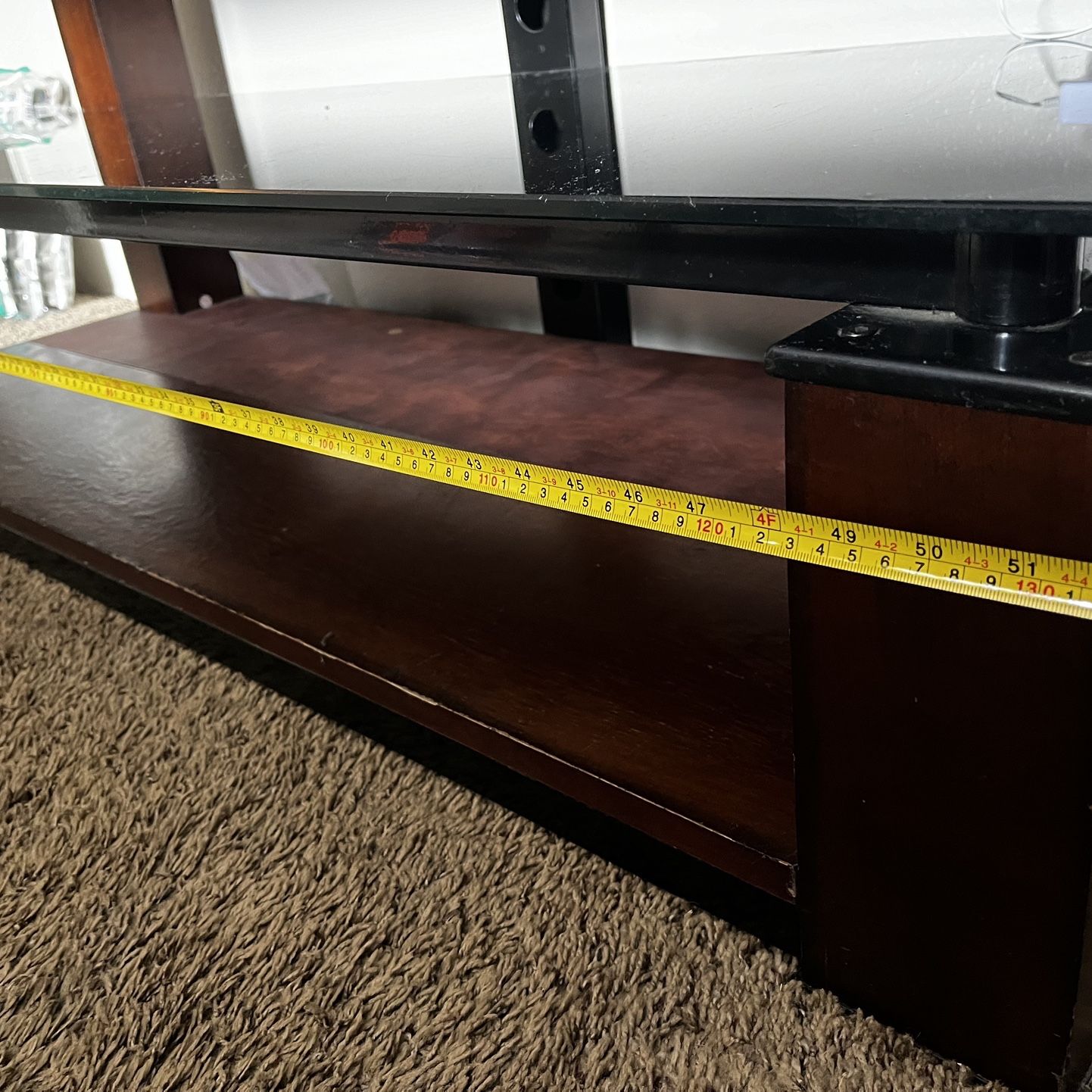 Dark Glass Tv Stand 