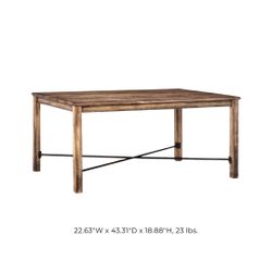 Wooden Coffee Table With Burn Finish