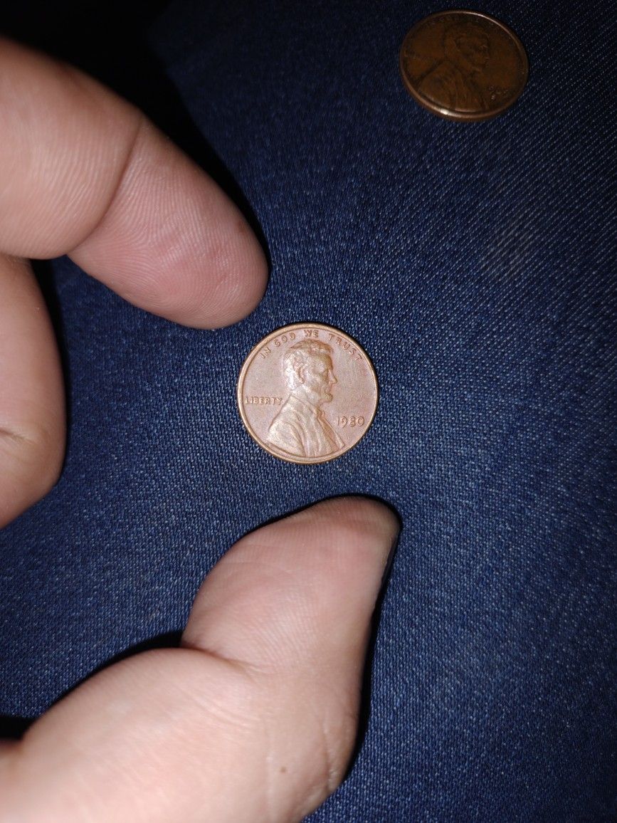 1980 Red Tint Penny