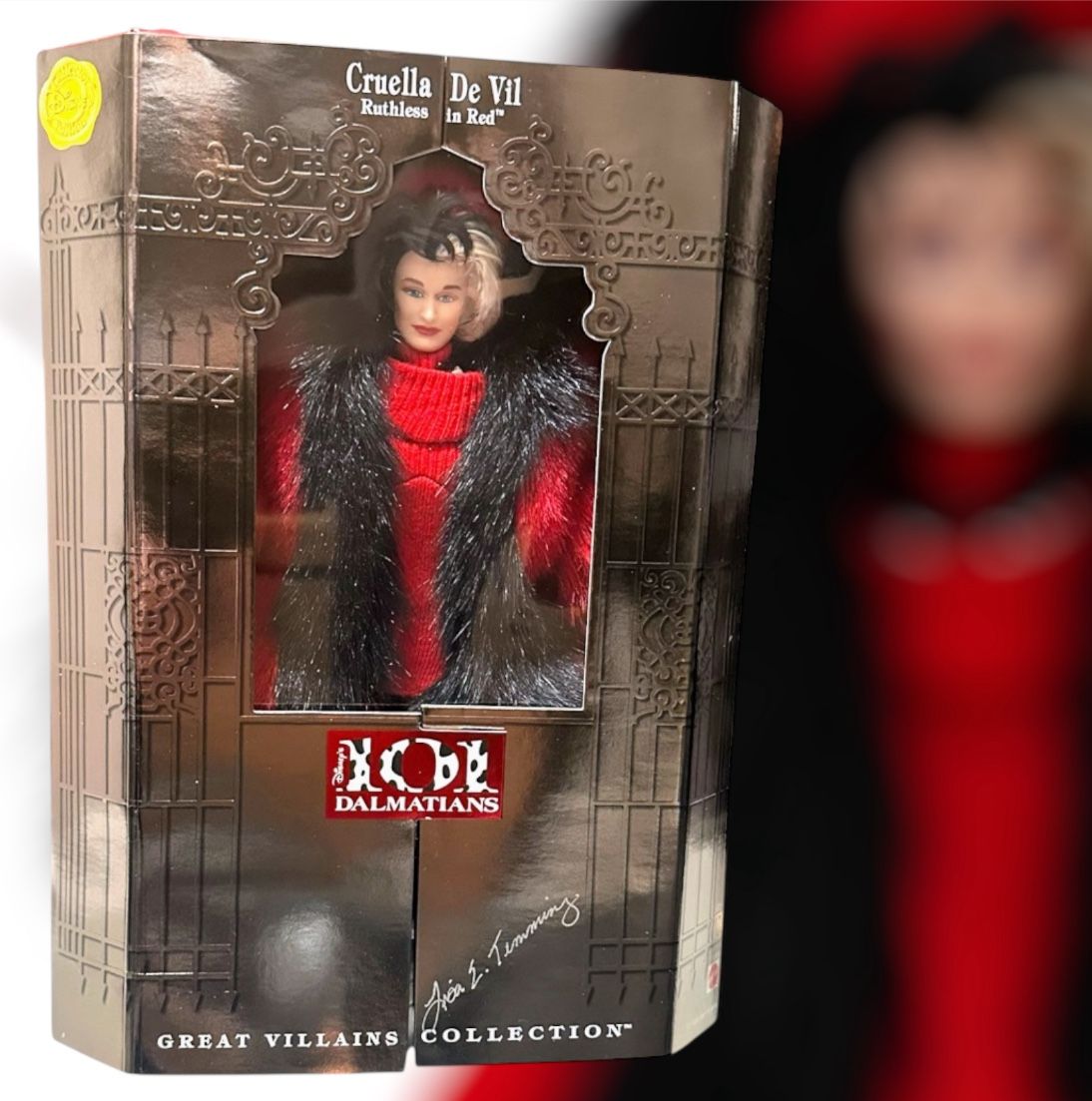 Barbie Cruella De Vil Ruthless in Red Doll 101 Dalmatians 1997 Mattel - Vintage