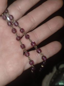 Antique faceted glass bead Rosary
