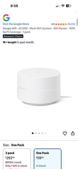 Google Mesh Wifi Router
