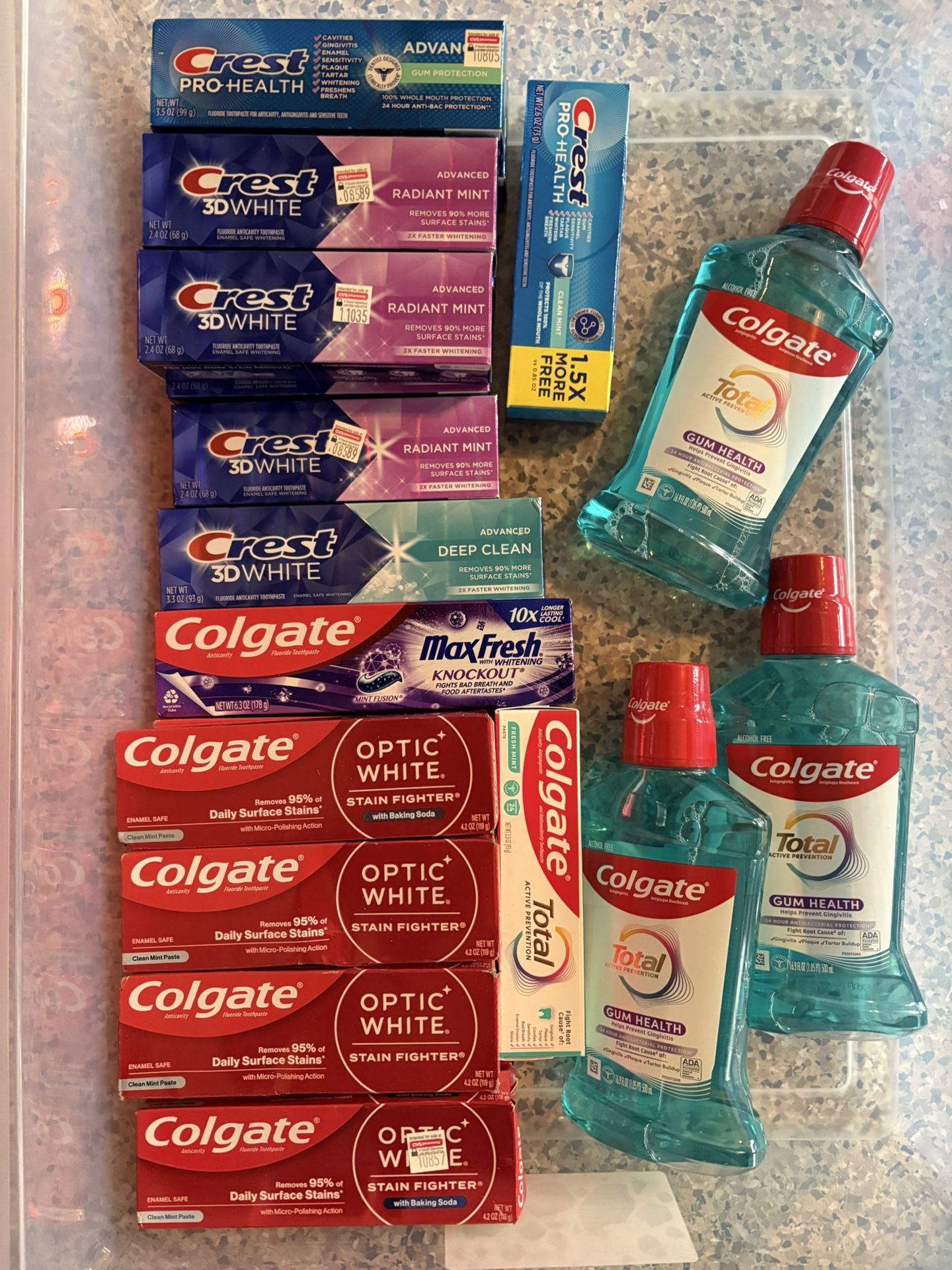 $3 NEW TOOTHPASTE MOUTHWASH $3 EACH