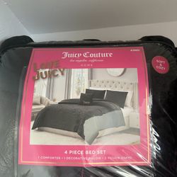 Juicy Couture Black Bed Set